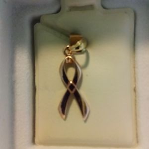 Cancer ribbon rose gold 10k new in box